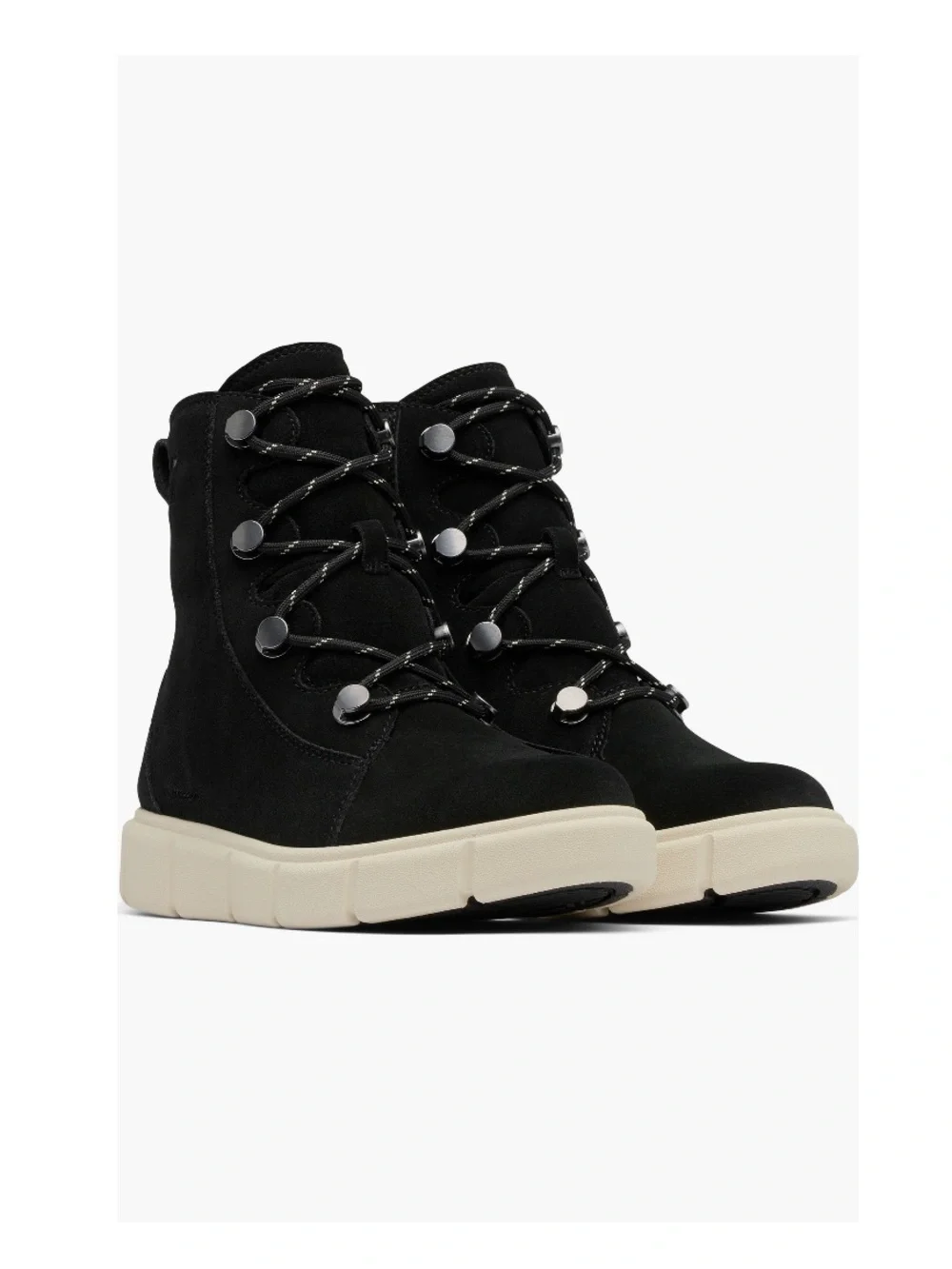 Sorel Explorer 3 Joan Waterproof Winter Boot Black & Chalk Women’s Size 7.5